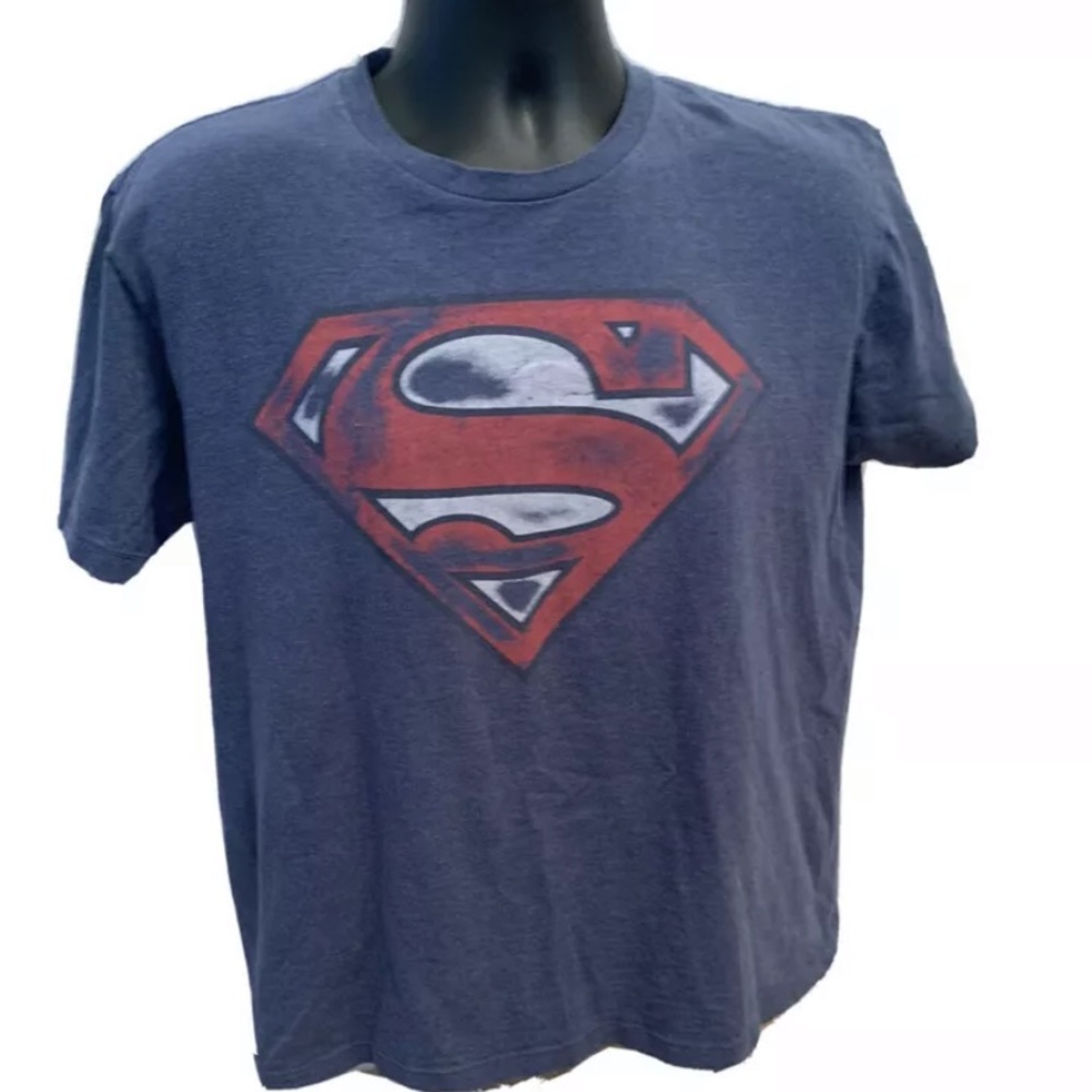 Blue DC Comics Superman T Shirt Size Large
